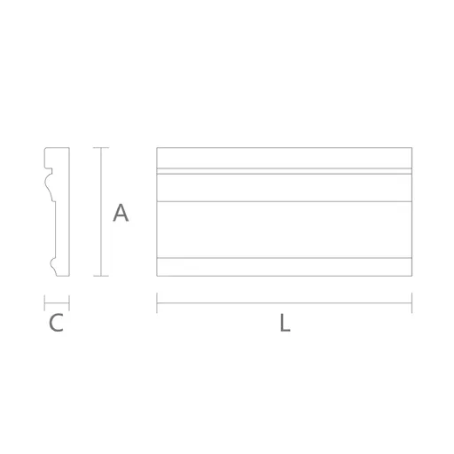 Architectural wood door and window moulding